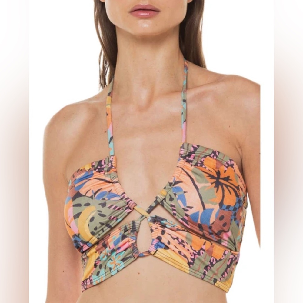 Billabong Mamacita Koko Crop Bikini Top Women’s Size Small NWT
